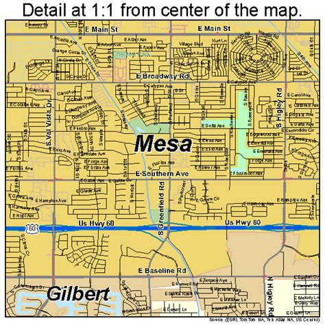 Map of Mesa, Arizona